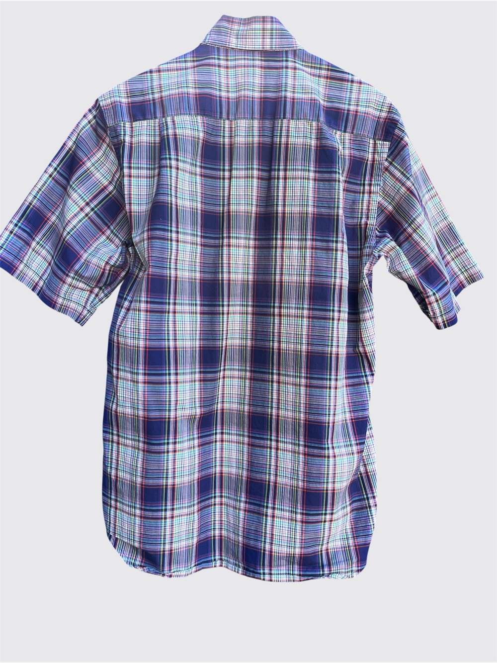 Vintage Paul & Shark Yachting Plaid  Shirt Short Sleeve 15.5 neck cotton Italy - Picture 2 of 9